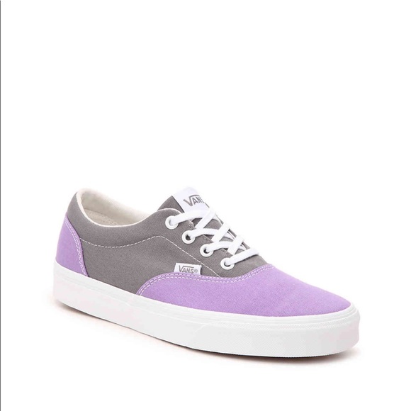 purple and grey vans